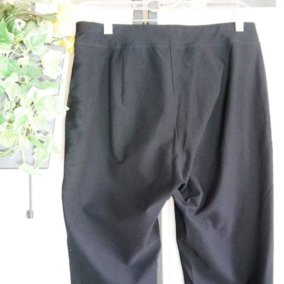 EILEEN FISHER Stretch Slim Black Viscose Crepe - Picture 4 of 8